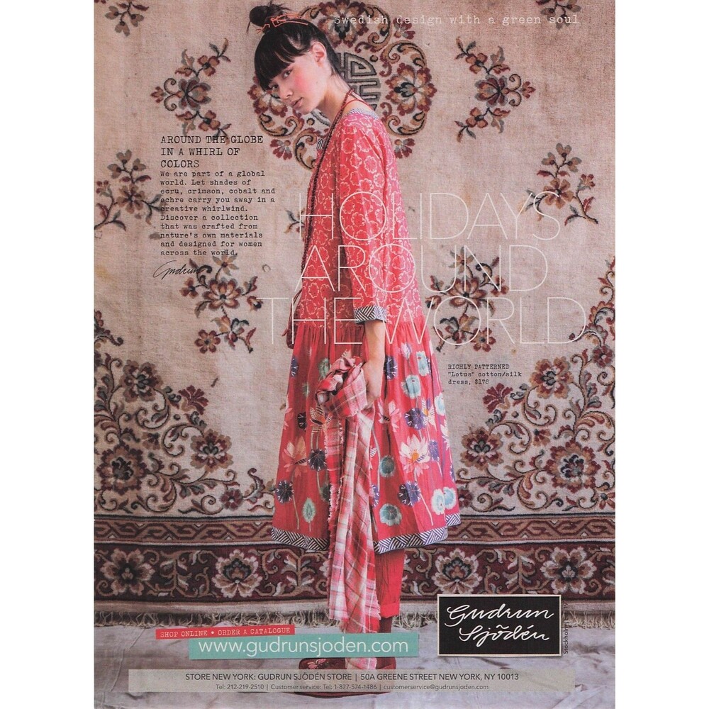 Print Ad for Gudrun Sjödén clothing "Swedish design with a colourful soul" 2020